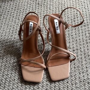 NA-KD Women's Nude Strappy Heels